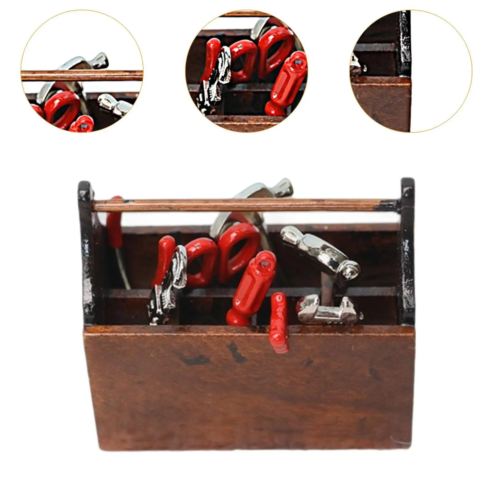 Caja de herramientas de reparación para casa de muñecas - imagen 4
