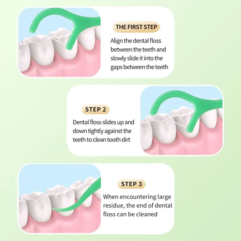Palillos dentales desechables de plástico con sabor a menta - imagen 3