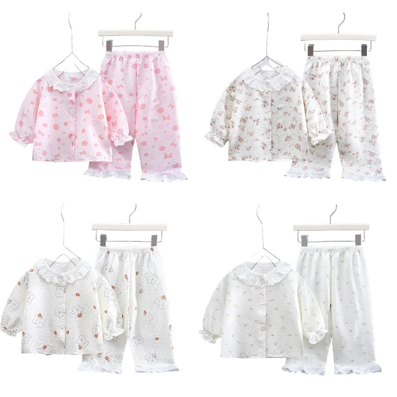 Pijama de verano para niña estilo princesa, manga larga - imagen 2