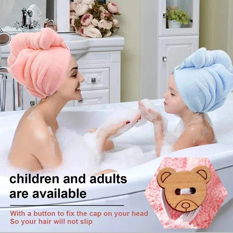 Gorro Hari ducha microfibra para secado rápido con forro polar - imagen 3