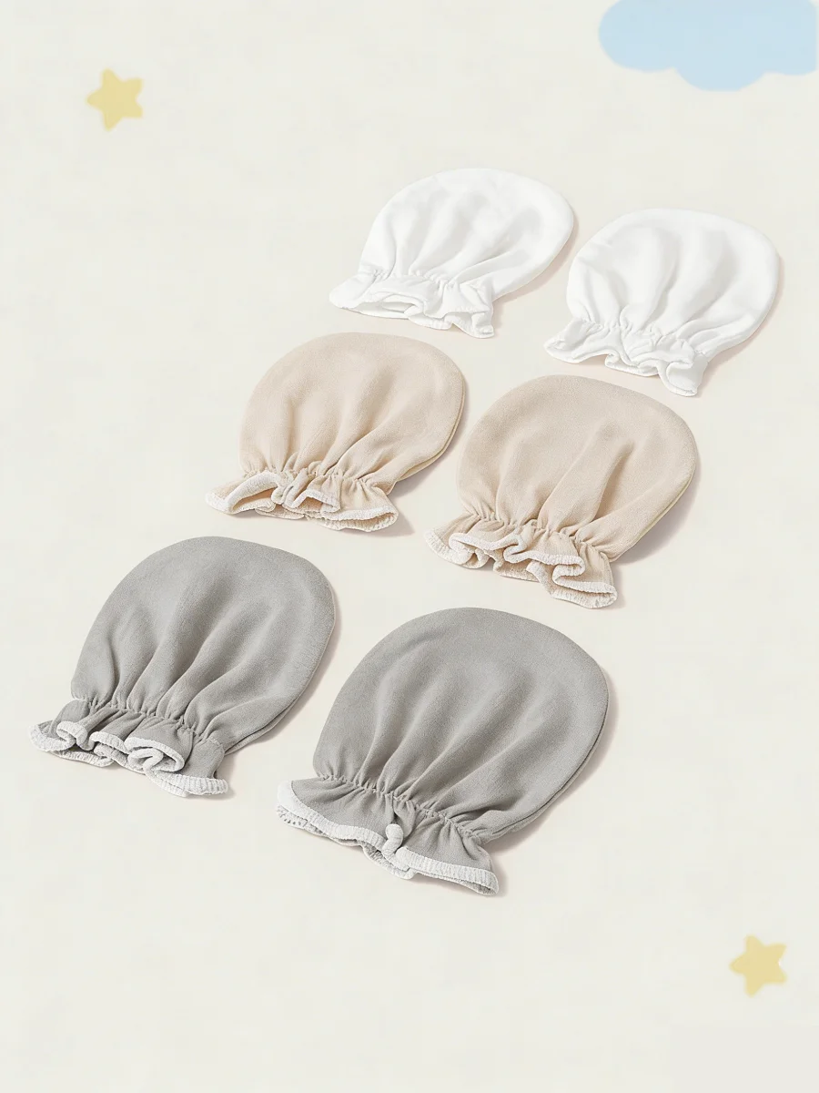 Guantes para bebé lisos de tejido sólido - imagen 5
