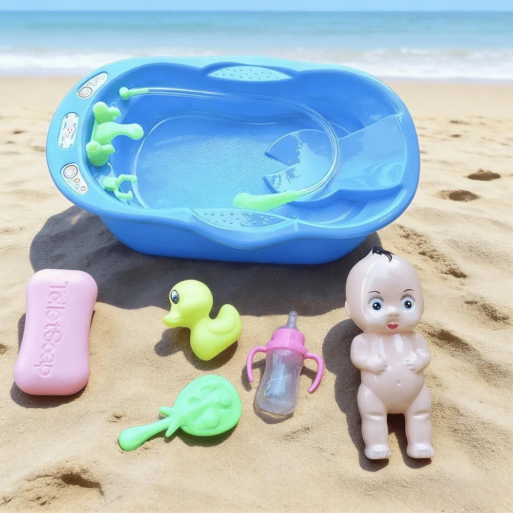 Juguete de baño para bebés con grifo ducha y pato de bañera