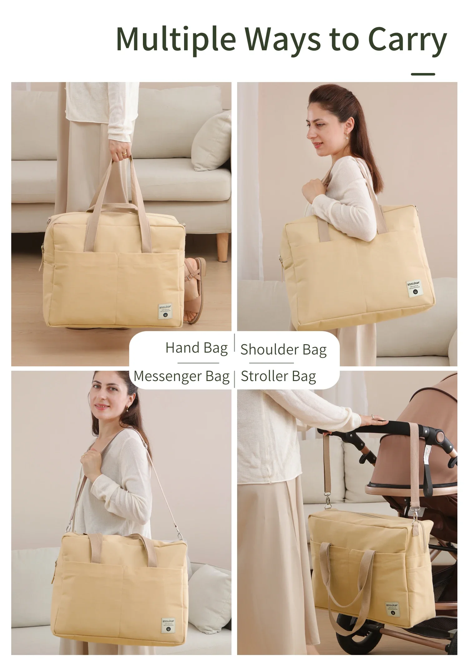 Bolsa abierta mostrando organización