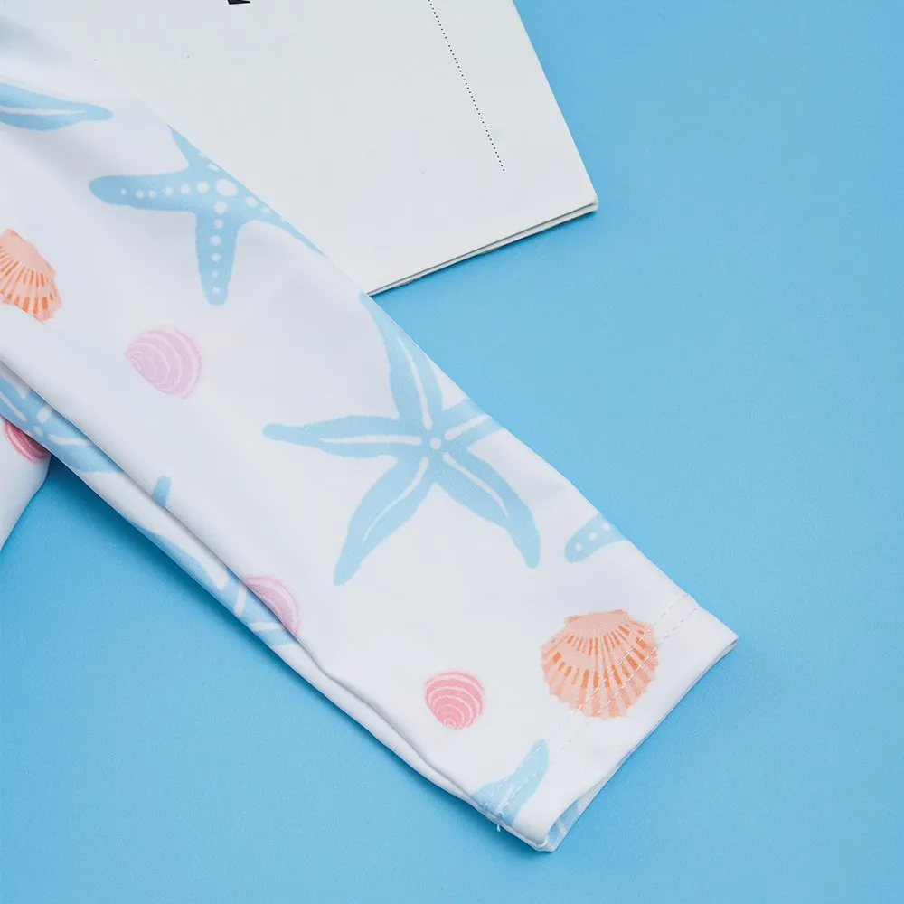Bañador una pieza HappyFlute protección solar UPF50+ manga larga para niña - imagen 3