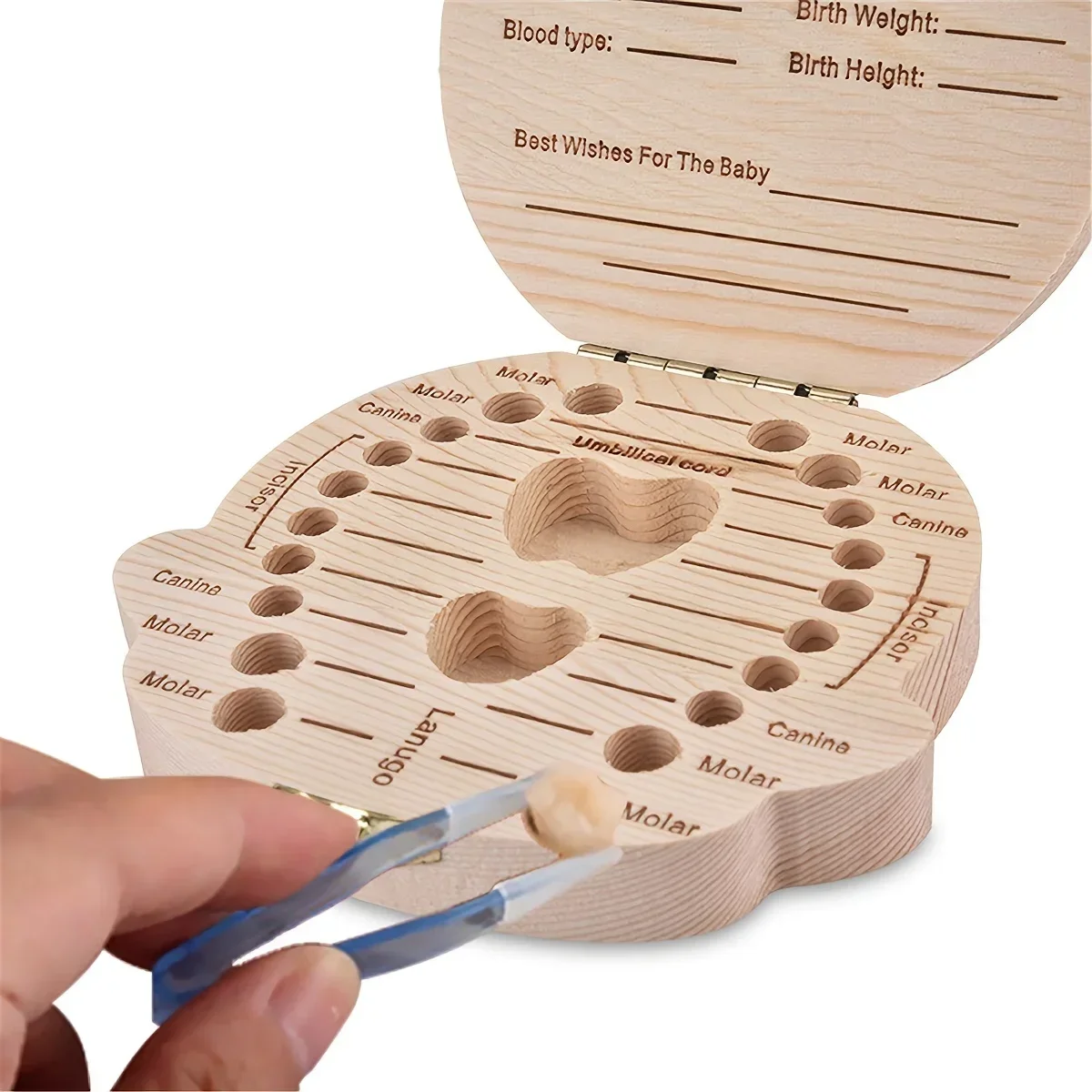 Caja colocada sobre una mesilla de noche