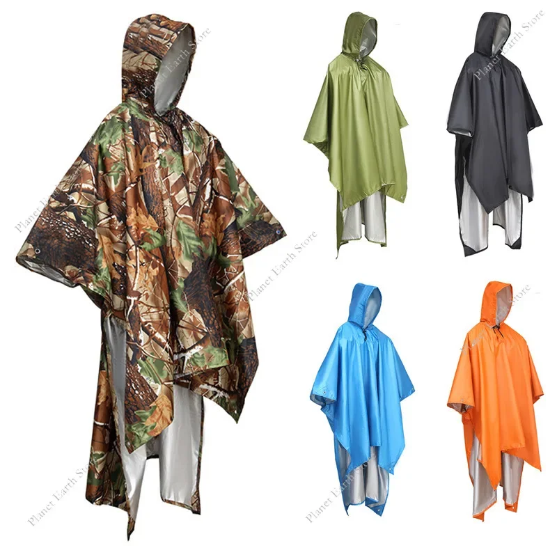 Poncho extendido para usar como refugio o estera