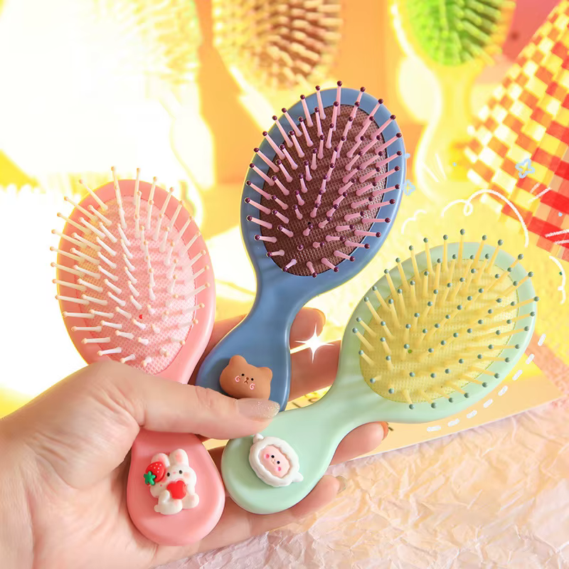 Cepillo infantil anti estático con cojín de aire para niñas – Mini peine suave - imagen 2