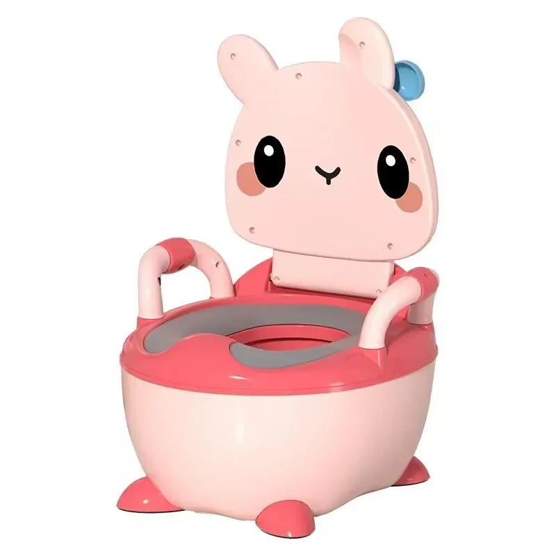 Inodoro infantil portátil con diseño de conejo y asiento seguro - imagen 3