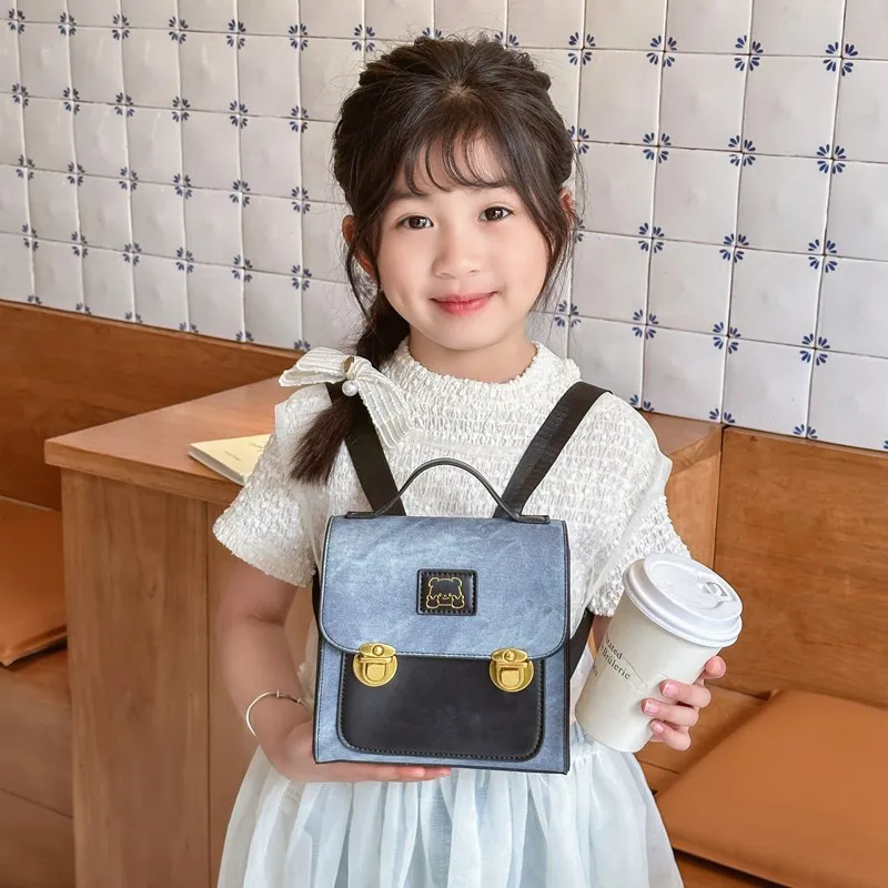 Mochila escolar infantil portátil con asa bandolera para viajes