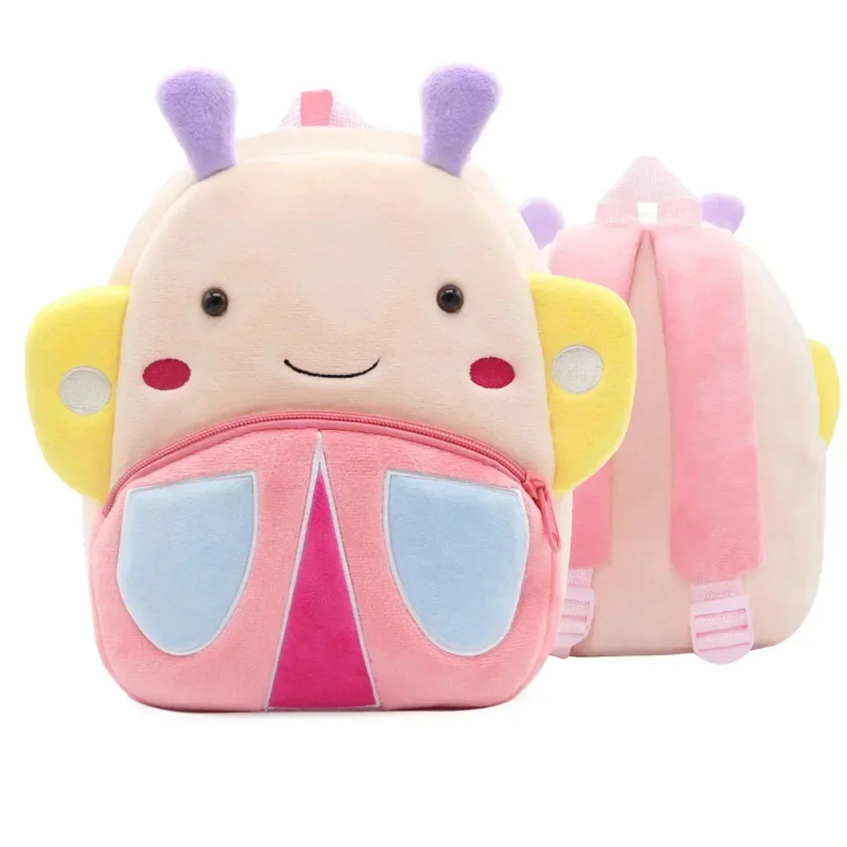 Mochila infantil de felpa con estampado de animales - imagen 3