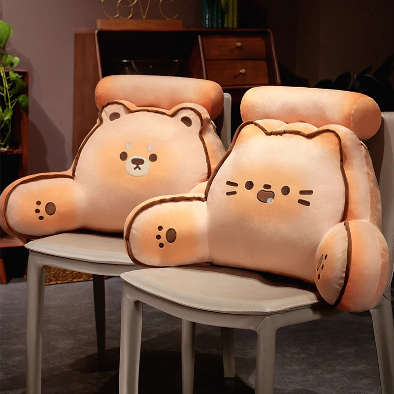 Almohada de peluche animal suave en forma de triángulo para cama - imagen 2