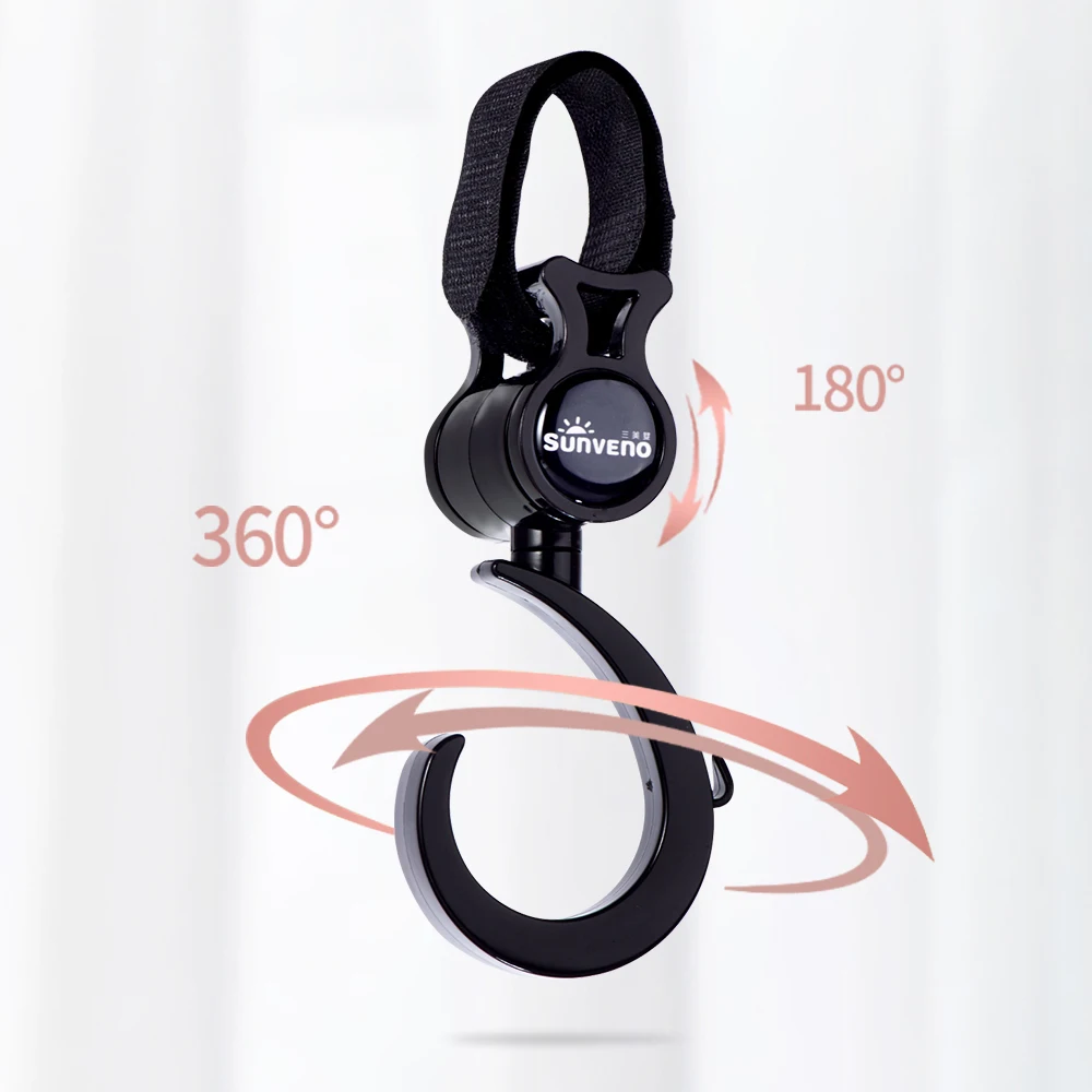 Sunveno ganchos giratorios 360° para cochecito de bebé - imagen 5