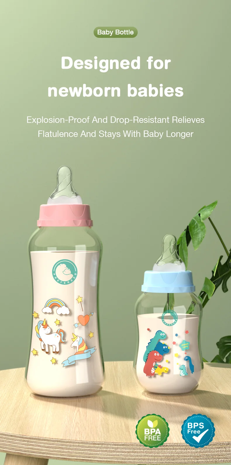 Biberón MAMIJOY 150ml y 240ml con tetina suave