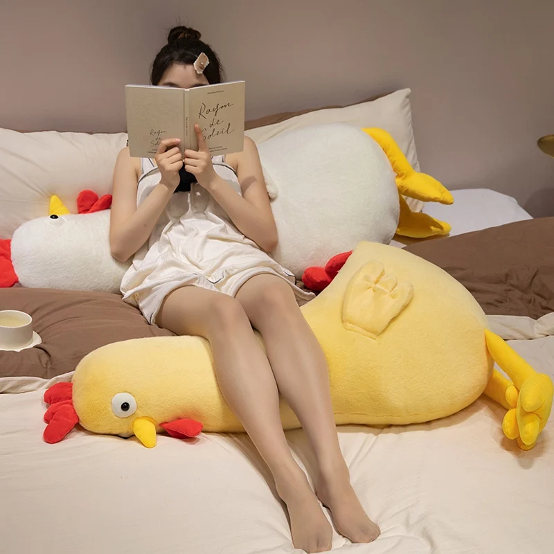 Almohada kawaii de pollo gigante – Cojín suave para niños - imagen 4