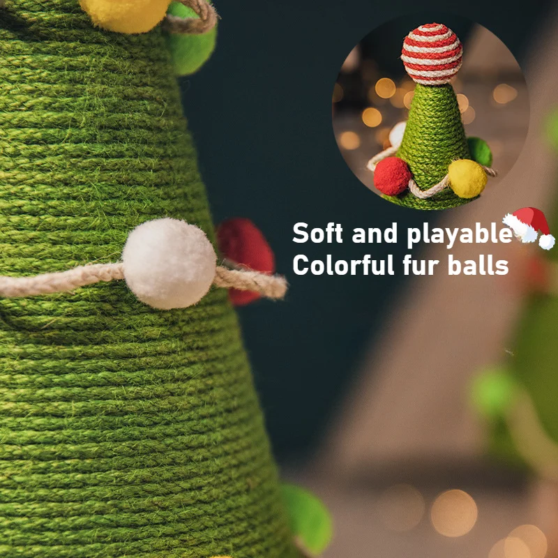 Torre rascadora para gatos de sisal interior, regalo de Navidad - imagen 4