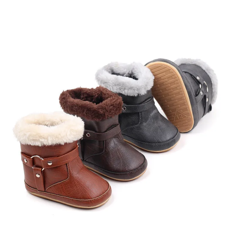 Botas de nieve para bebé 2025 - cálidas, antideslizantes, suela goma - imagen 3