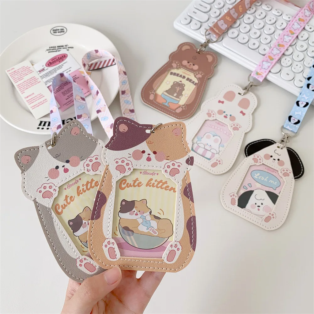 Porta tarjetas con cordón infantil forma de gato - imagen 5