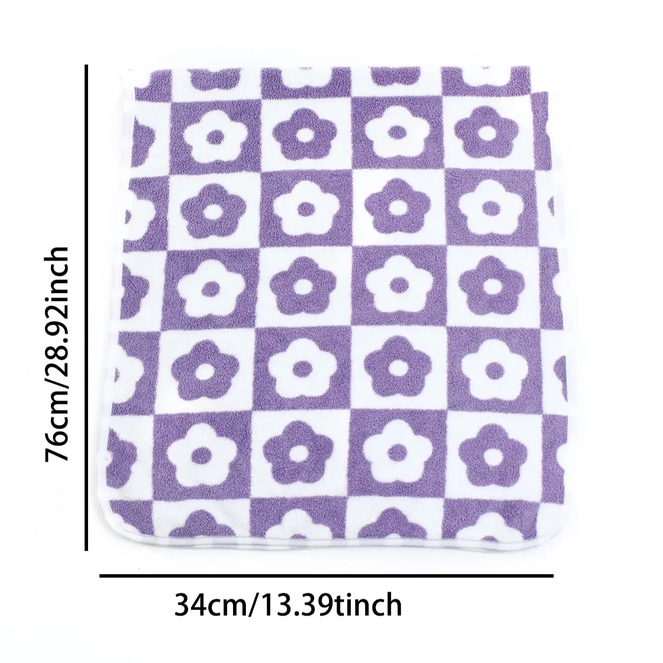 Toalla de microfibra Coral absorbente de baño terciopelo con flores - imagen 5