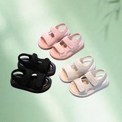 Sandalias de playa para niña – Ligeras en rosa y beige