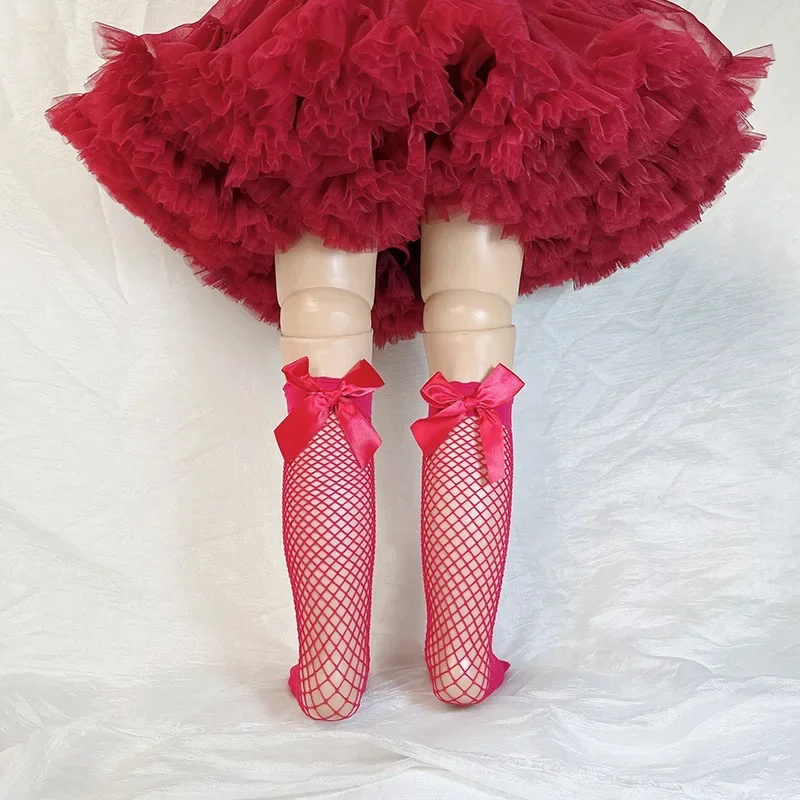 Calcetines tobilleros de rejilla con lazo para niña – vintage verano - imagen 4
