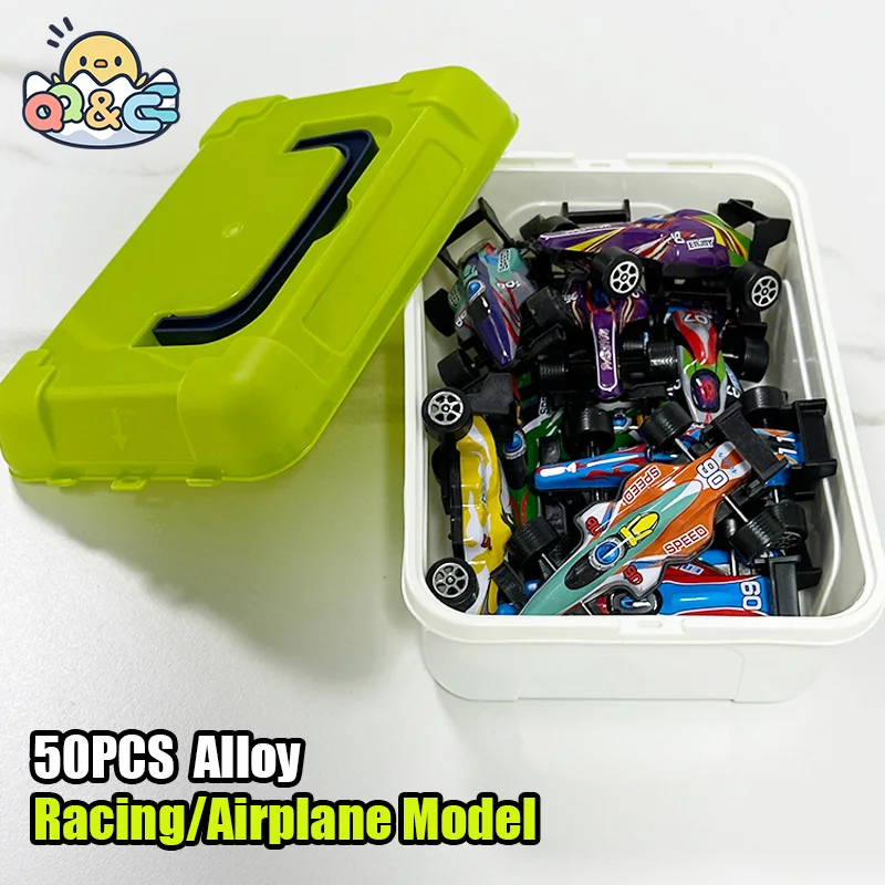 Set de coches de carreras con caja de almacenamiento para niños - imagen 3