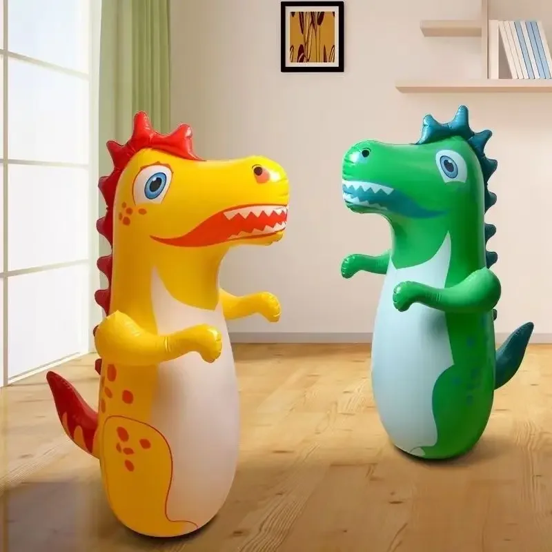 Saco de boxeo inflable para niños con soporte de dinosaurio - imagen 3