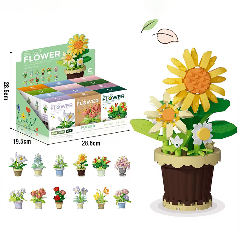 Set de construcción maceta suculenta para niños - imagen 5