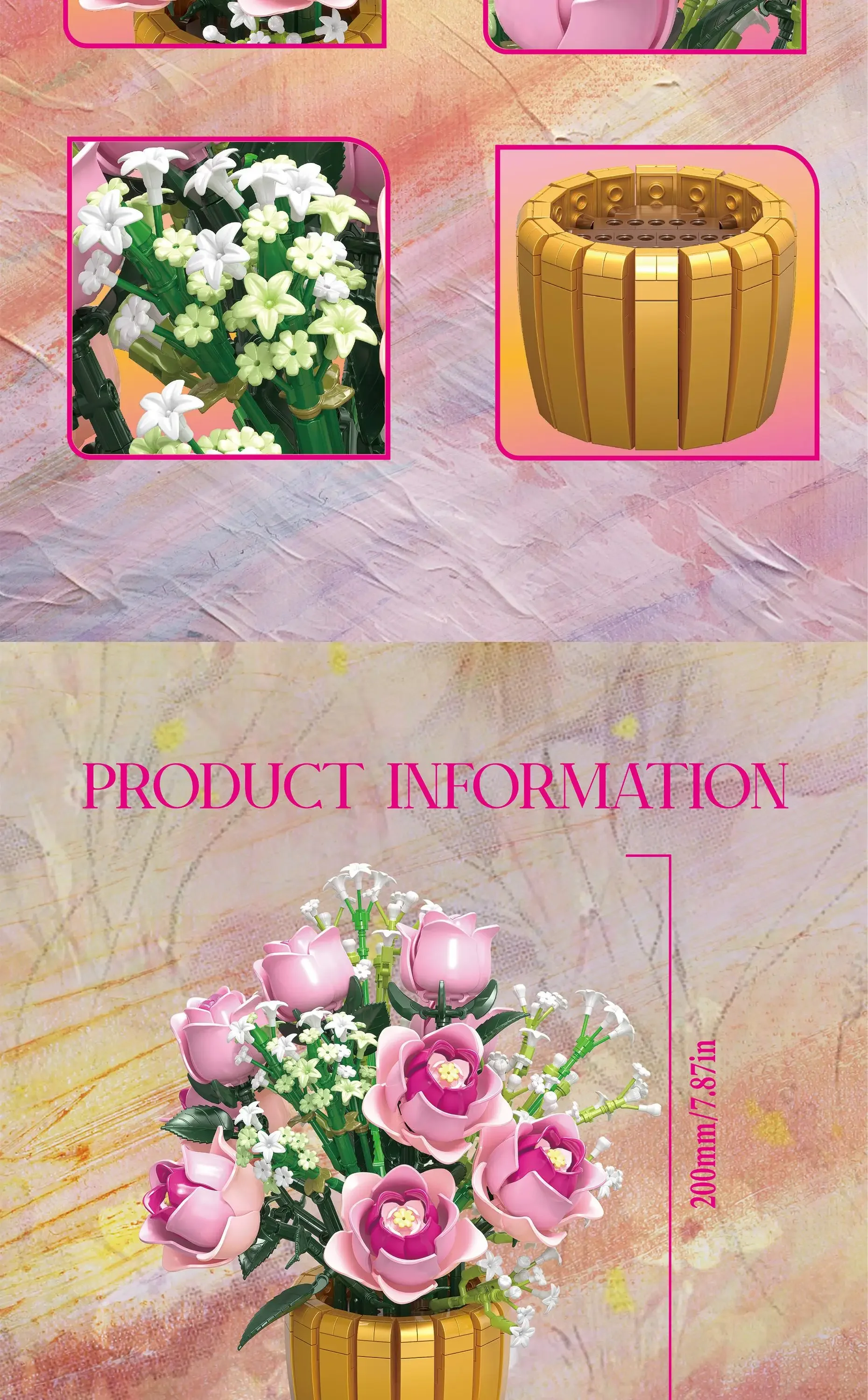 Montaje final tipo florero decorativo