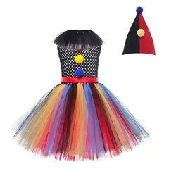 Vestido de fiesta infantil con tul para Halloween y cumpleaños
