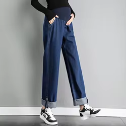 Pantalones vaqueros maternity – Tiro alto cómodos para embarazo