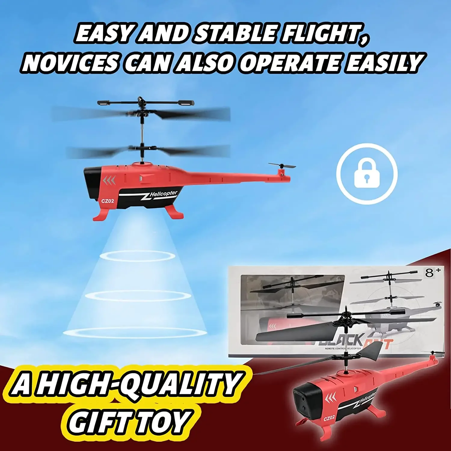 Helicóptero teledirigido con carga USB y prevención de obstáculos - imagen 2