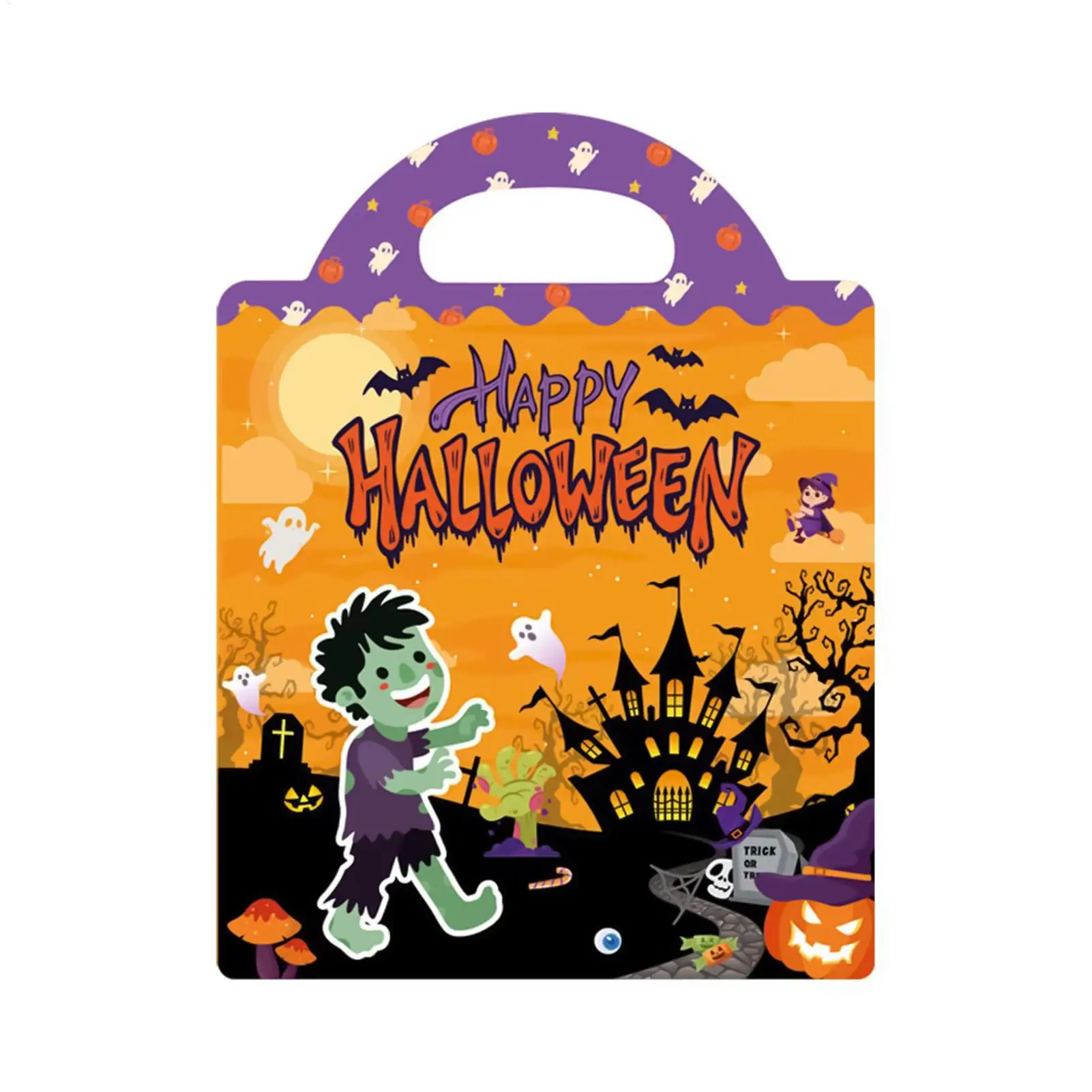 Libro de pegatinas de Halloween para niñas con actividades creativas