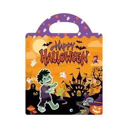 Libro de pegatinas de Halloween para niñas con actividades creativas