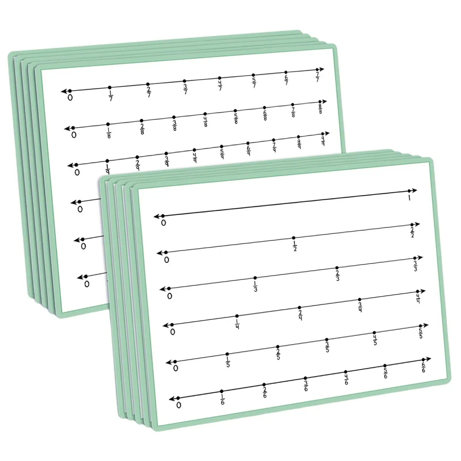 Tablero de fracciones doble cara para aprendizaje en seco - imagen 3