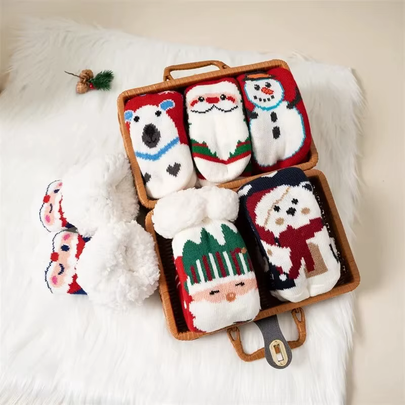 Calcetines navideños de algodón para niños y niñas - imagen 5