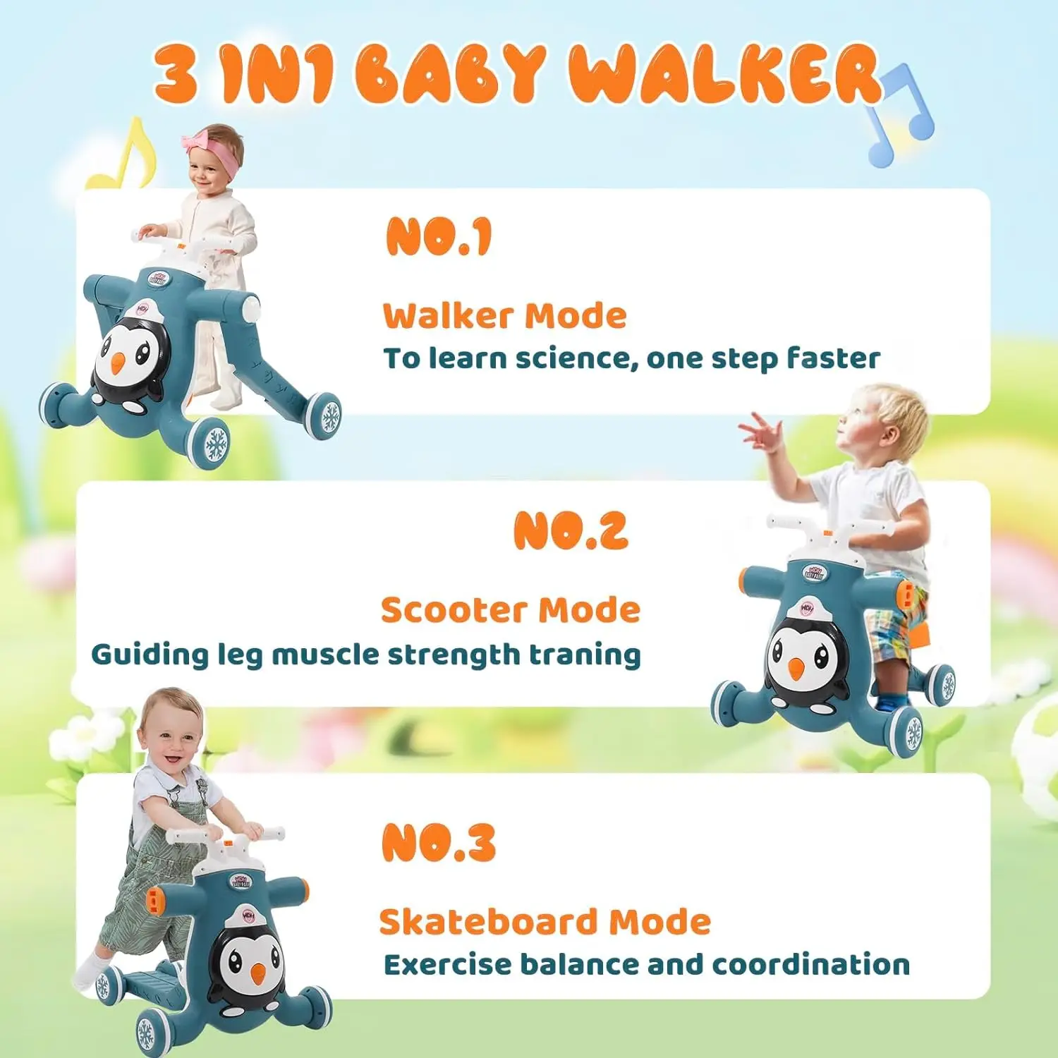 Andador bebé para aprender a caminar y jugar - imagen 2