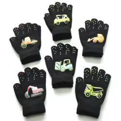 Guantes de felpa con vehículos para niño de 5 a 11 años - Invierno