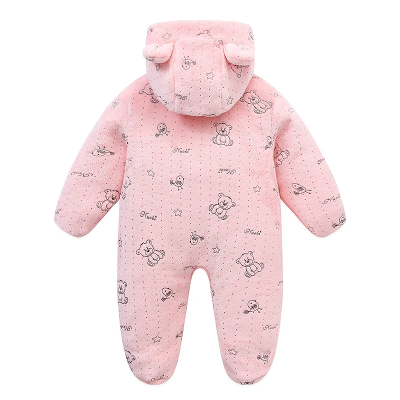 Body bebé recién nacido de franela para niña, conjunto invierno - imagen 2