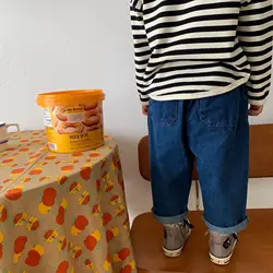 Milangel pantalones vaqueros holgados para niños y niñas – bombacho