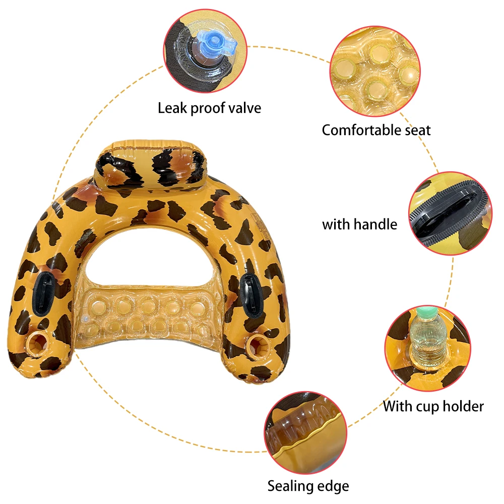 Silla flotante inflable para piscina y playa, asiento individual - imagen 2