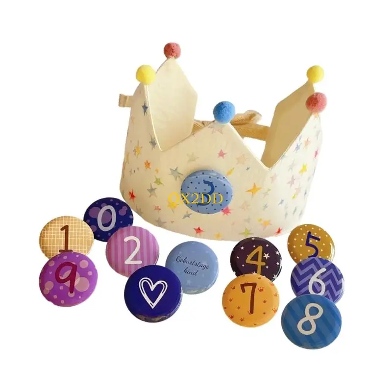 Gorro de cumpleaños ajustable de algodón suave para niños - imagen 5