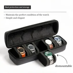 Estuche de viaje portátil con carcasa rígida para relojes
