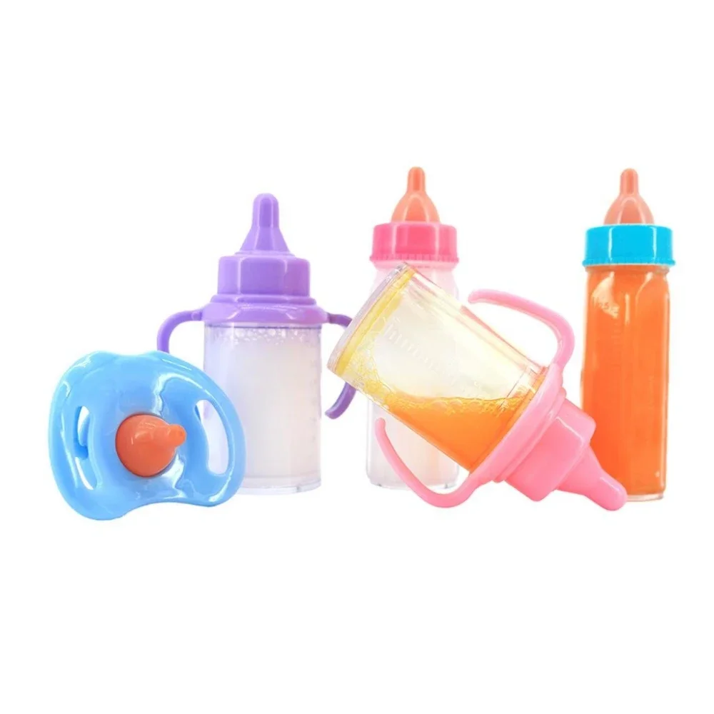 Conjunto de biberones de juguete para muñecas