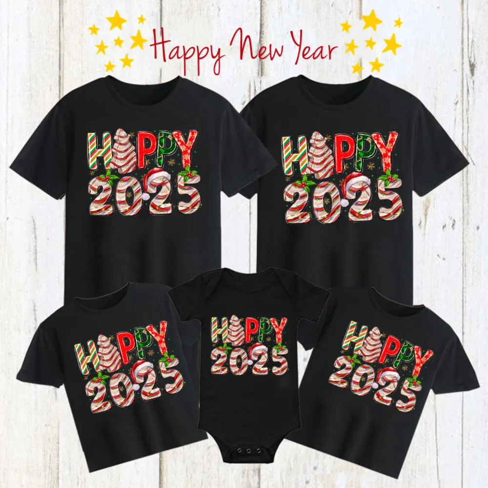 Camisetas Navidad familia 2025 papá mamá bebé – Monos a juego festivos - imagen 5