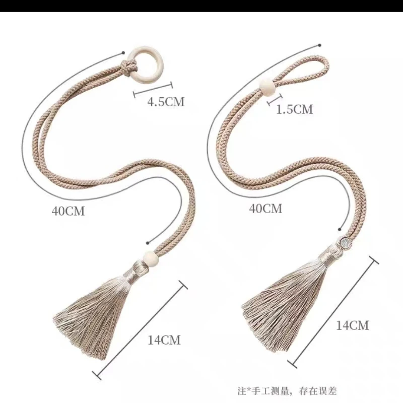 Correas de cortina con flecos tejidas y hebillas para decoración - imagen 2