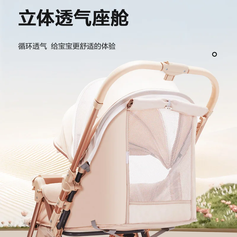 Cochecito de bebé bidireccional plegable y ligero para paseo - imagen 4
