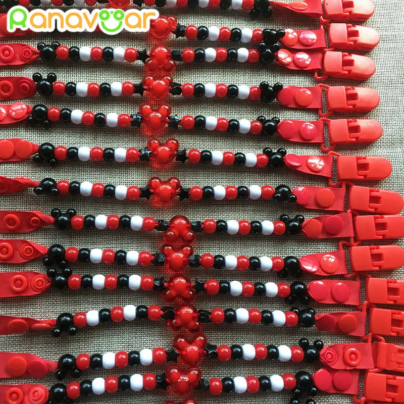 Cadena portachupete elástica regulable con clip en silicona segura - imagen 2