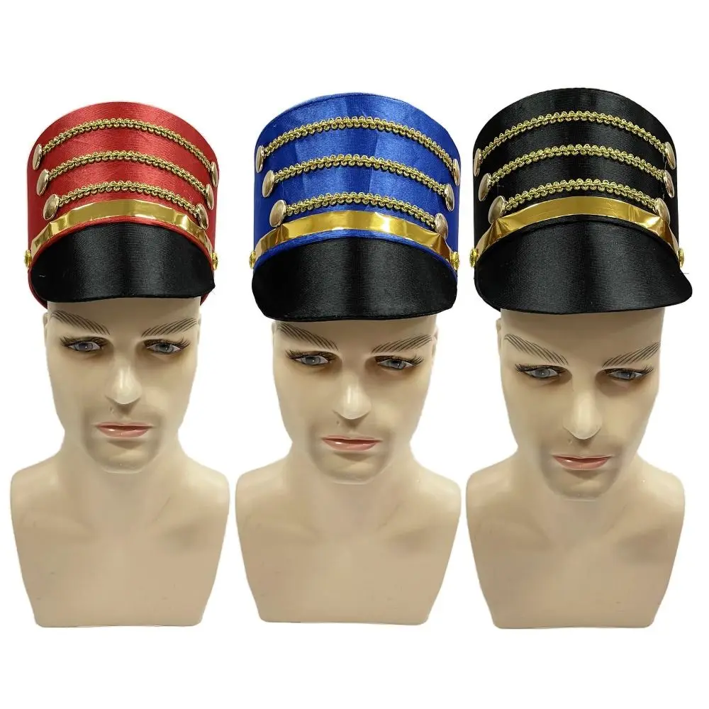 Sombrero Nutcracker tipo soldado con adornos dorados para fiesta