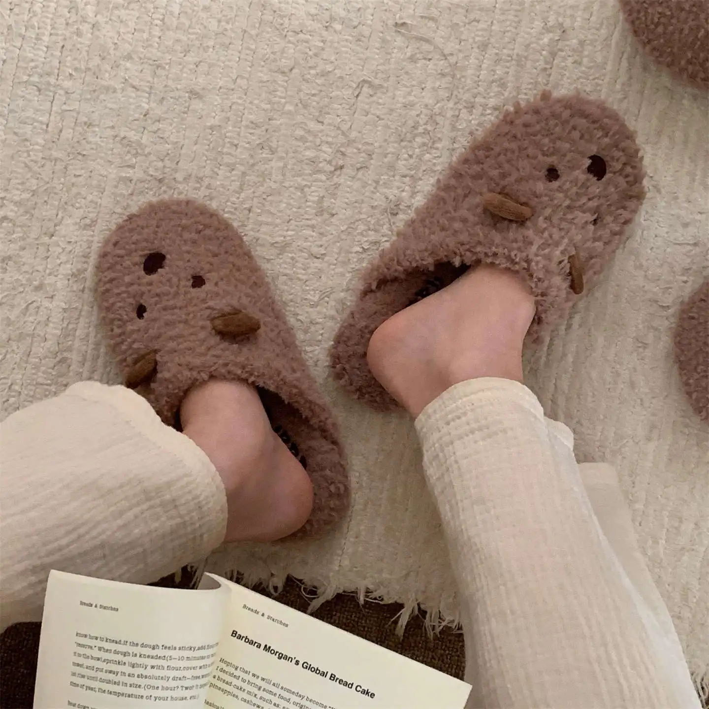 Pantuflas de felpa con orejas de perro – Cálidas para casa Invierno - imagen 4