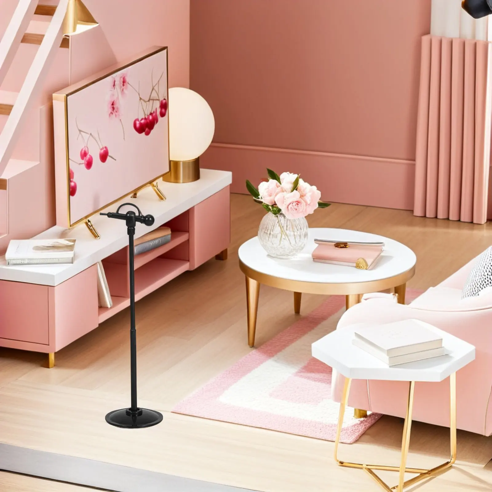Micrófonos en miniatura para casas de muñecas con soporte - imagen 3